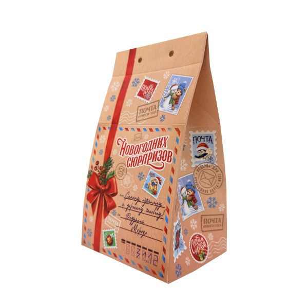 коробка 0,35 кг Новогодних сюрпризов (хром-эрзац)