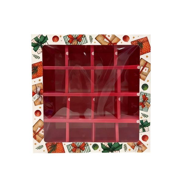 коробка бум. 177х177х38 Новогодние подарки