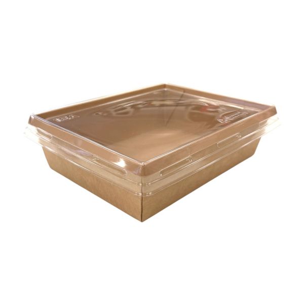 контейнер бум. 500 мл OneClick TERMA с плоской крышкой/160х120х45/50