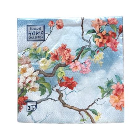 салфетки 3-сл 33х33 АРТ БУКЕТ Весеннее цветение/20