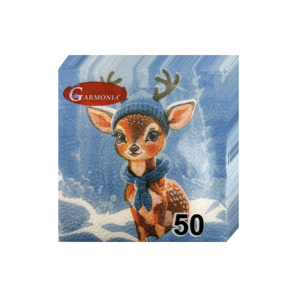 НГ салфетки 25х25 Олененок/50л