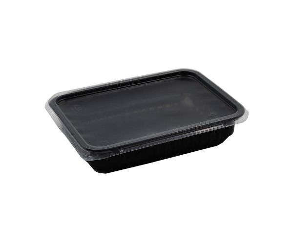 контейнер  500мл прямоугольный 186х132 Клт черный