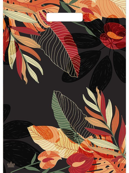 пакеты выр.31х40 Листья Грэй Глосс ШК *