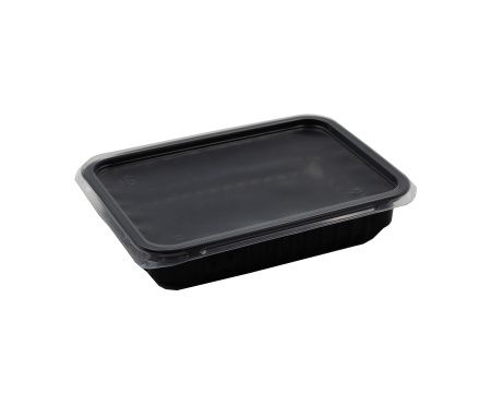 контейнер  500мл прямоугольный 186х132 Клт черный