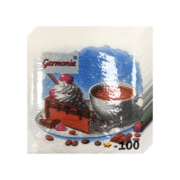 салфетки 25х25 Кофе/100