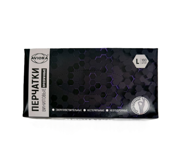 перчатки виниловые L 50пар