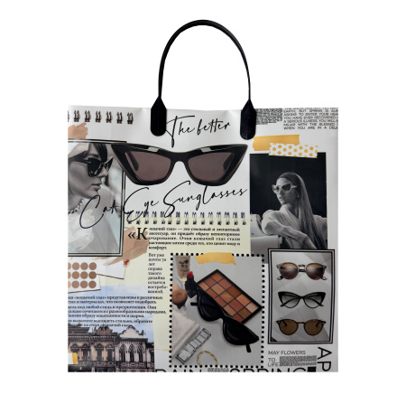 сумка пласт. 30х30 мягкий пластик, пласт. ручки *