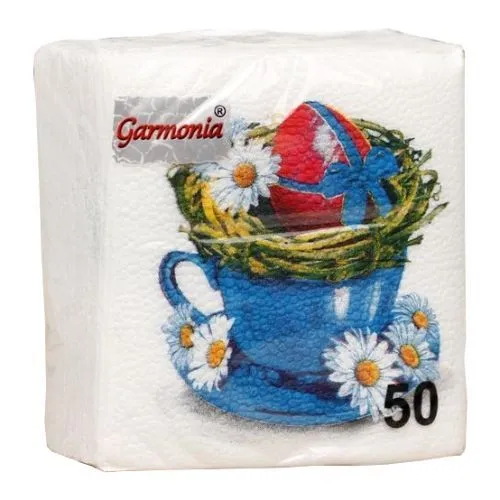 салфетки 25х25 Пасхальная чашка/50