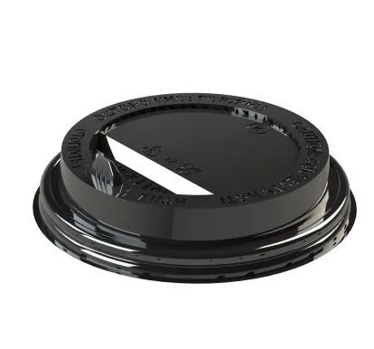 крышка д/стакана 300,400мл d=90мм черная с питейником К *